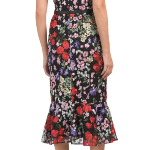 NWT Sam Edelman Floral Embroidered Strapless Dress SAM EDELMAN - Picture 8 of 8